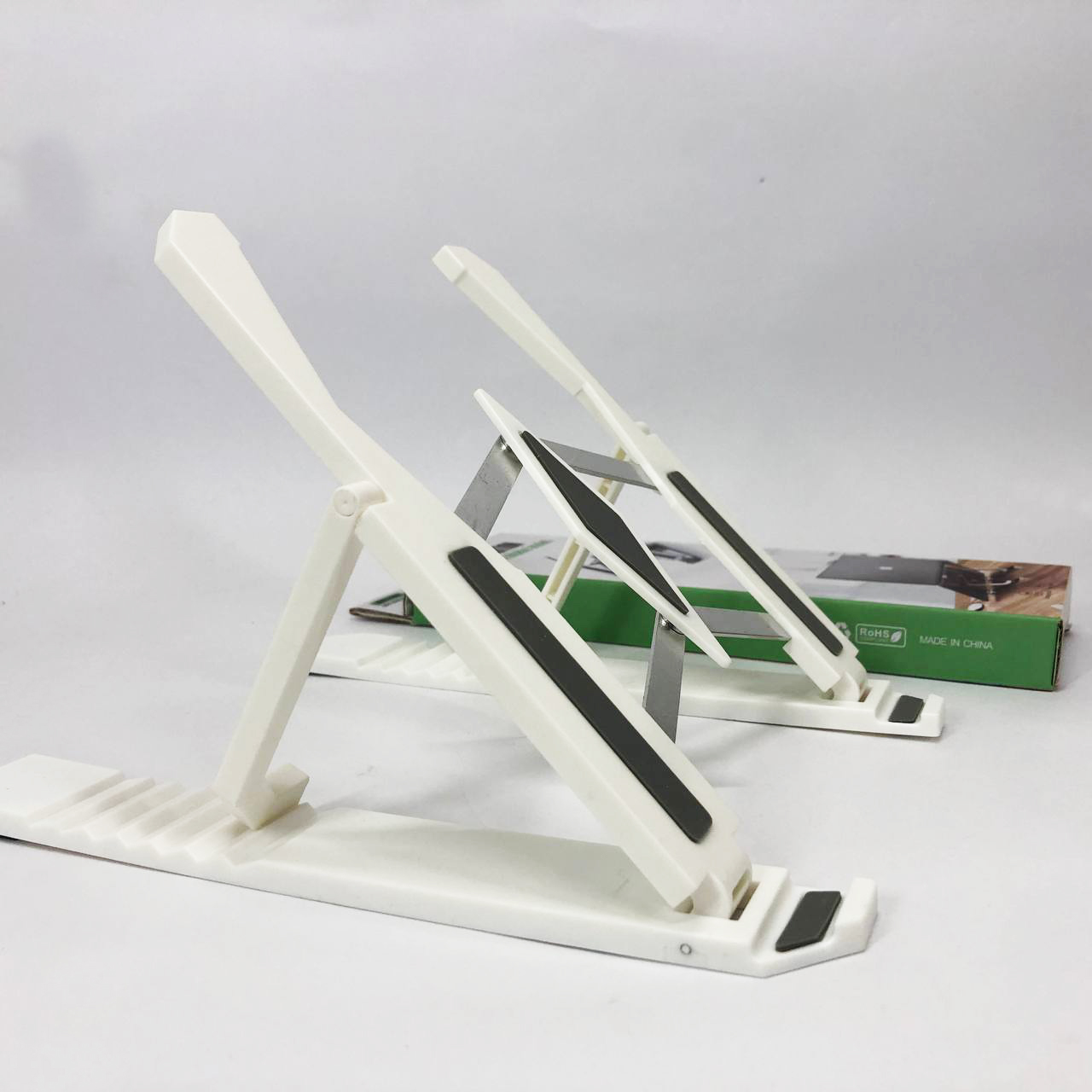 Підставка для ноутбука Multi-Position foldable bracket JC-25 8×22 см білого кольору - Зображення 4