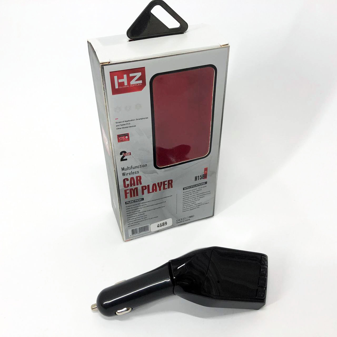 Автомобільний FM трансмітер H15 Bluetooth USB чорного кольору - Зображення 5