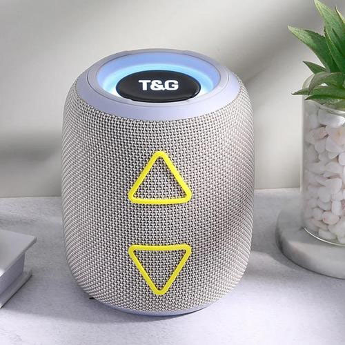 Портативна колонка TG655 5 Вт з RGB-підсвічуванням і ремінцем сірого колору - Зображення 3
