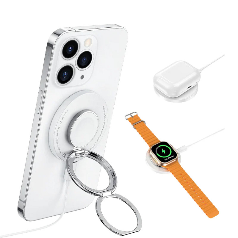 Бездротовий зарядний пристрій WIWU Wi-W027 3 in 1 wireless charger