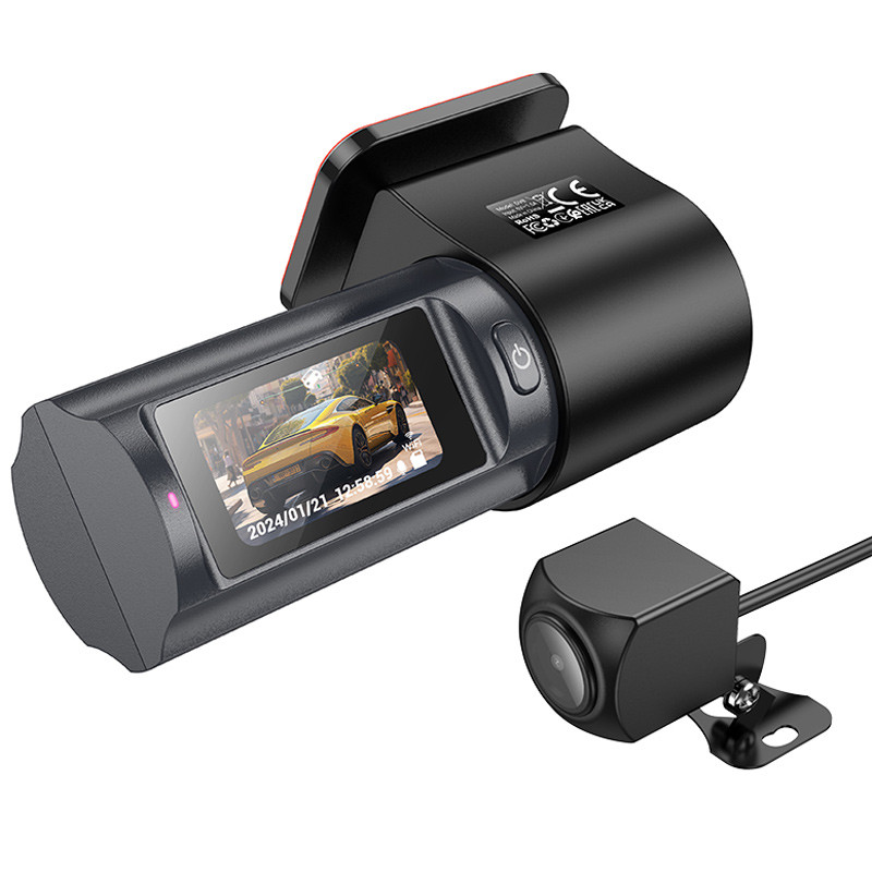 Відеореєстратор Hoco DV8 1.47-inch display with rear camera (2K+720P) - Зображення 5
