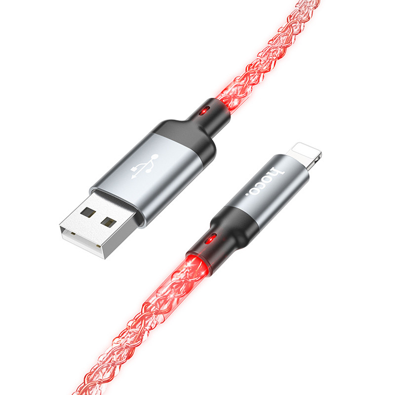 Дата кабель Hoco U112 Shine USB to Lightning 2.4A (1m) - Зображення 2