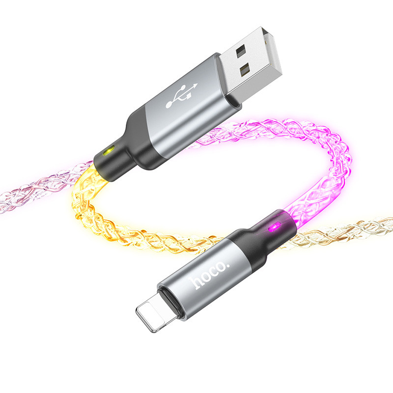 Дата кабель Hoco U112 Shine USB to Lightning 2.4A (1m) - Зображення 4