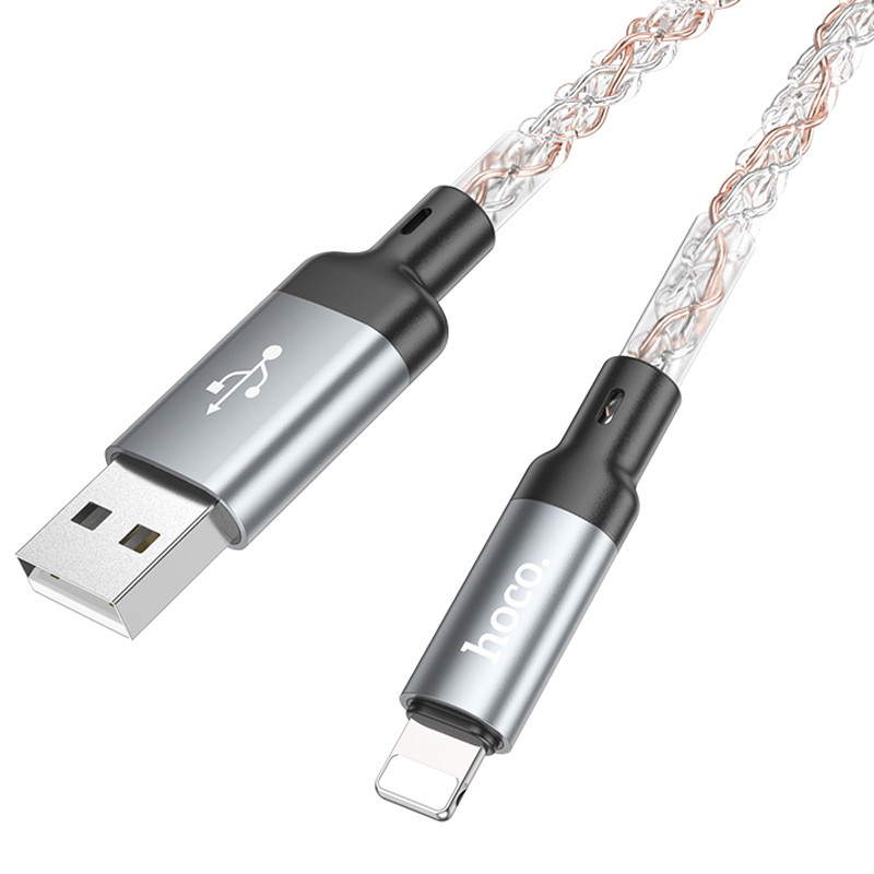 Дата кабель Hoco U112 Shine USB to Lightning 2.4A (1m) - Зображення 5