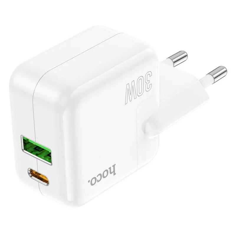 Мережевий зарядний пристрій Hoco C111A PD30W+QC3.0 (1USB-A/1C) - Зображення 3