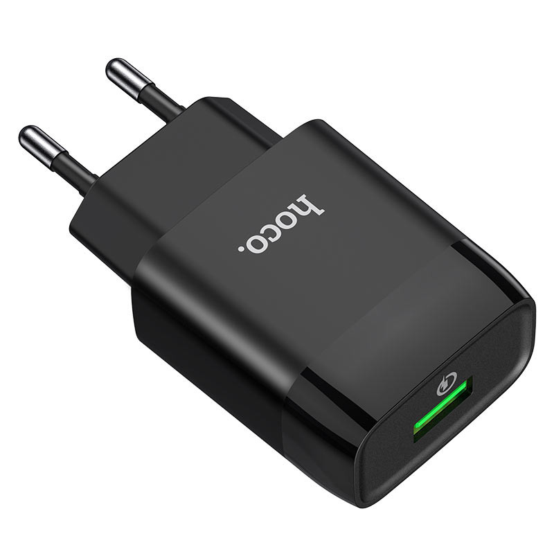 Мережевий зарядний пристрій Hoco C72Q Glorious QC3.0 18W (1USB-A) + кабель USB to MicroUSB - Зображення 4