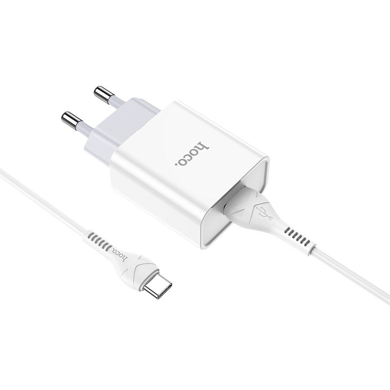 Мережевий зарядний пристрій Hoco C81A Asombroso 2.1A (1USB-A) + кабель USB to Type-C - Зображення 5