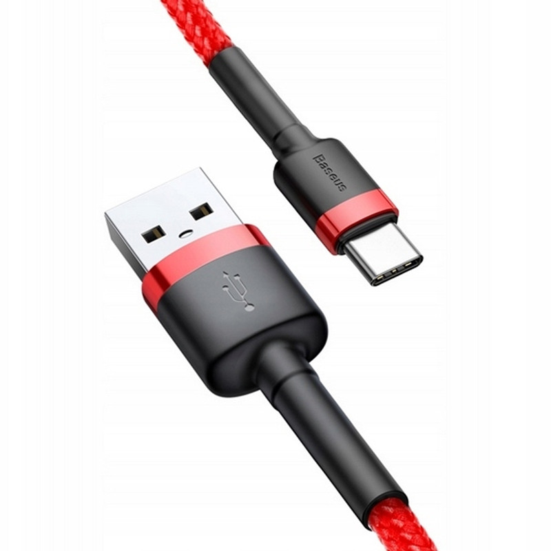 Дата кабель Baseus Cafule USB to Type-C Cable 3A (1m) (CATKLF-B)
