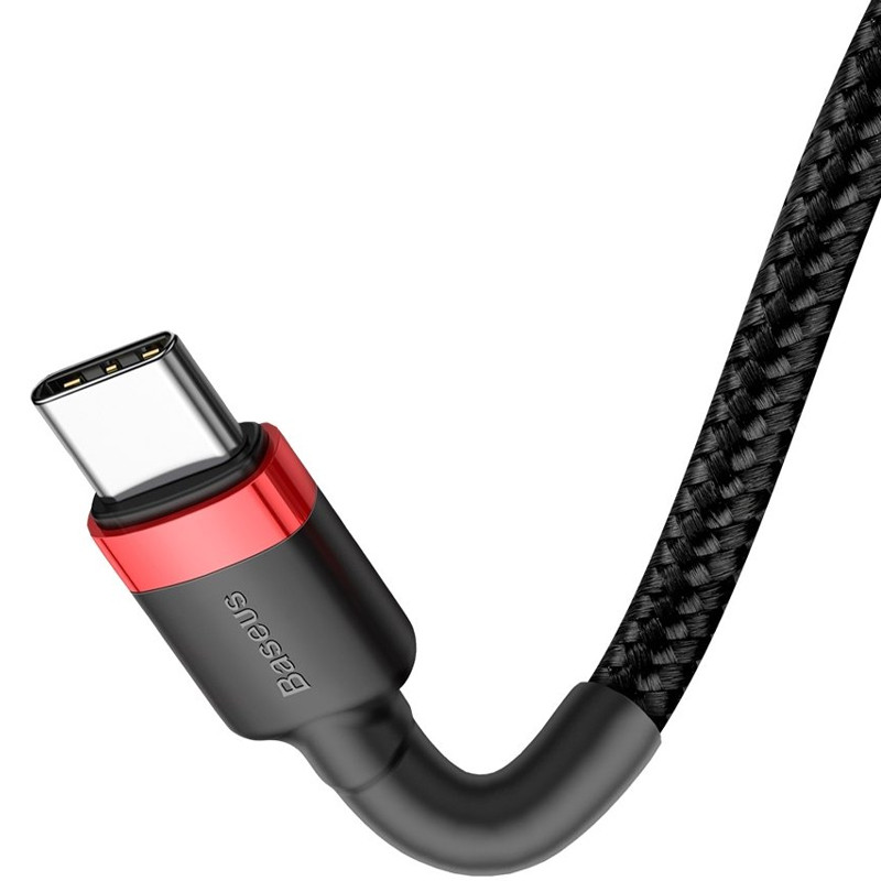 Дата кабель Baseus Cafule USB to Type-C Cable 3A (1m) (CATKLF-B) - Зображення 2