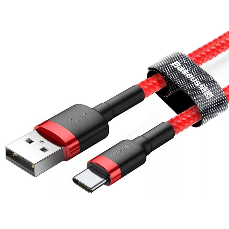 Дата кабель Baseus Cafule USB to Type-C Cable 2A (2m) (CATKLF-C) - Зображення 2