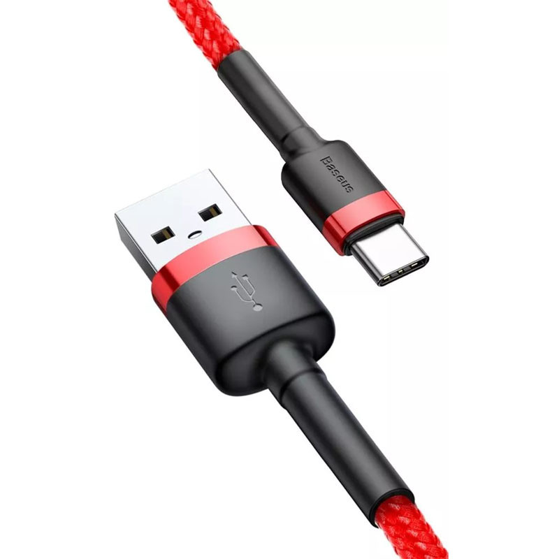 Дата кабель Baseus Cafule USB to Type-C Cable 2A (2m) (CATKLF-C) - Зображення 3