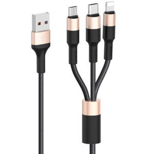 Дата кабель Hoco X26 Xpress 3in1 USB to Lightning/Type-C/MicroUSB 2A (1.2m)