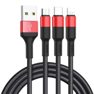 Дата кабель Hoco X26 Xpress 3in1 USB to Lightning/Type-C/MicroUSB 2A (1.2m)