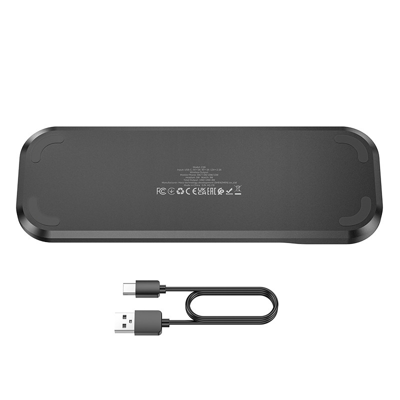 Бездротовий зарядний пристрій Hoco CQ6 Power 3-in-1 wireless fast charger (for Samsung Watch) - Зображення 4
