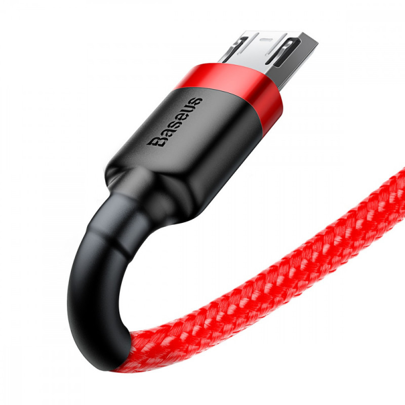 Дата кабель Baseus Cafule USB to MicroUSB Cable 2.4A (1m) (CAMKLF-B) - Зображення 2