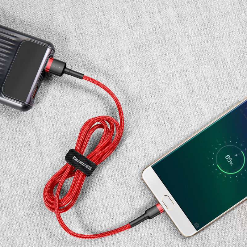 Дата кабель Baseus Cafule USB to MicroUSB Cable 2.4A (1m) (CAMKLF-B) - Зображення 4