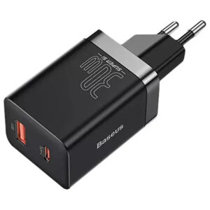Мережевий зарядний пристрій Baseus Super Si Pro Quick Charger PD30W+QC3.0 (1USB-A/1C) (CCSUPP-E)