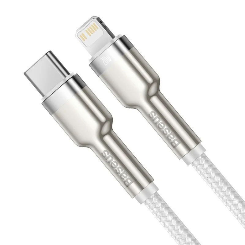 Дата кабель Baseus Cafule Metal Type-C to Lightning PD20W (2m) (CATLJK-B) - Зображення 2