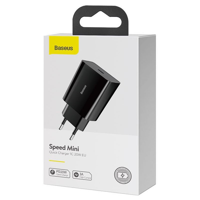 Мережевий зарядний пристрій Baseus Speed Mini Quick Charger PD20W (1USB-C) (CCFS-S) - Зображення 5