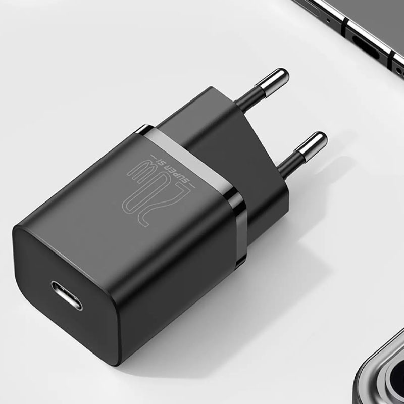 Мережевий зарядний пристрій Baseus Super Si Quick Charger PD20W (1USB-C) (CCSUP-B) - Зображення 2