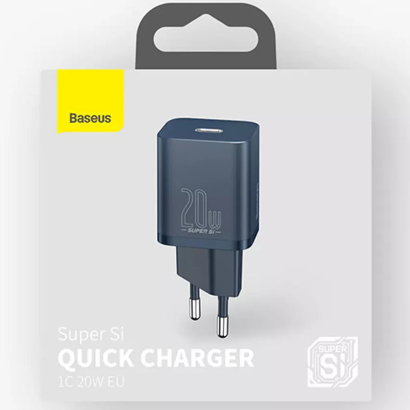 Мережевий зарядний пристрій Baseus Super Si Quick Charger PD20W (1USB-C) (CCSUP-B) - Зображення 3