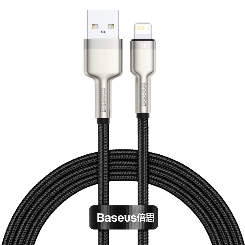 Дата кабель Baseus Cafule Metal USB to Lightning 2.4A (1m) (CALJK-A0)