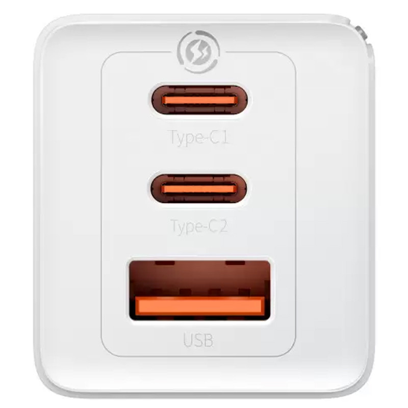 Мережевий зарядний пристрій Baseus GaN5 Pro PD65W+QC3.0 (1USB-A/2C) (CCGP12020) - Зображення 3