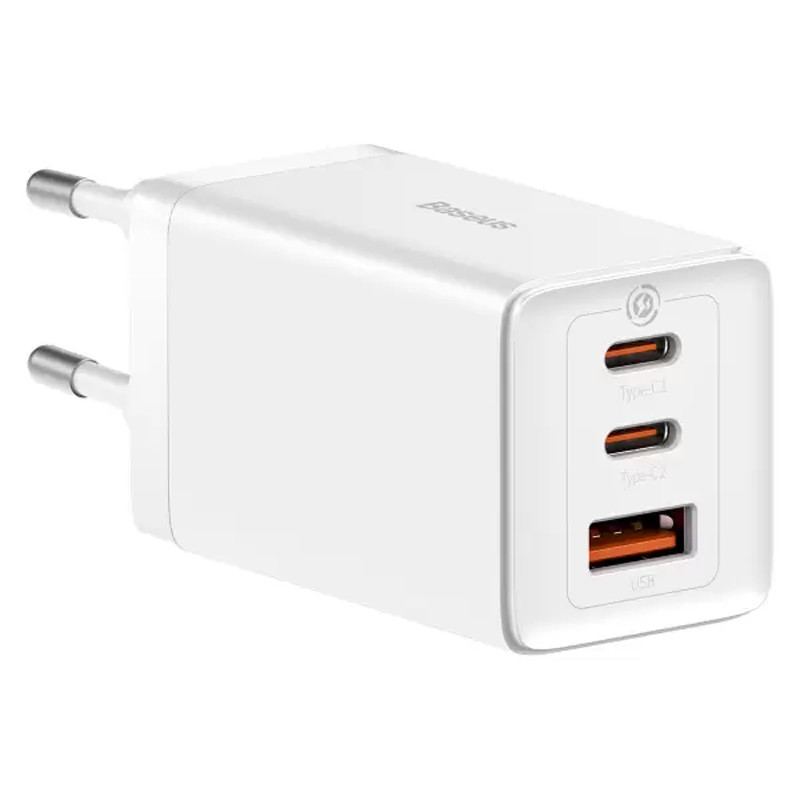 Мережевий зарядний пристрій Baseus GaN5 Pro PD65W+QC3.0 (1USB-A/2C) (CCGP12020) - Зображення 5