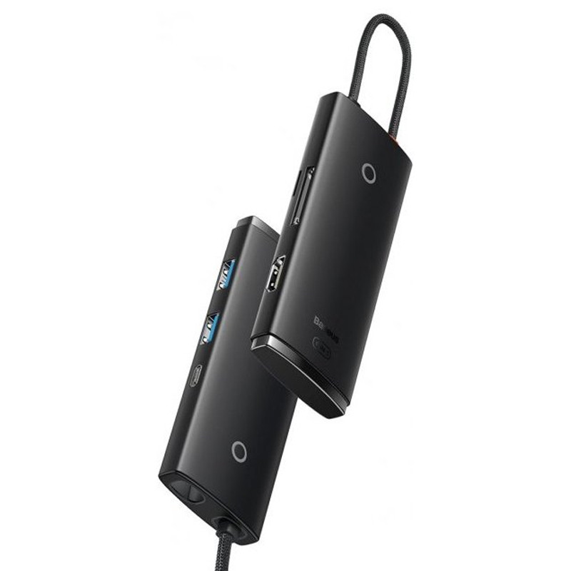 Перехідник HUB Baseus Lite Series 6in1 (Type-C to HDMI + 2xUSB 3.0 + PD+SD/TF) (WKQX05) - Зображення 3