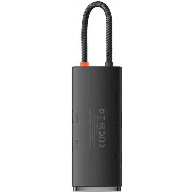Перехідник HUB Baseus Lite Series 6in1 (Type-C to HDMI + 2xUSB 3.0 + PD+SD/TF) (WKQX05) - Зображення 4
