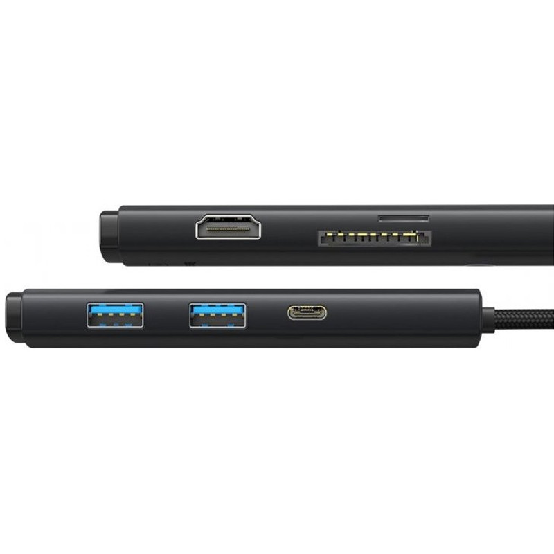 Перехідник HUB Baseus Lite Series 6in1 (Type-C to HDMI + 2xUSB 3.0 + PD+SD/TF) (WKQX05) - Зображення 5