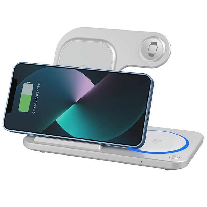Бездротовий зарядний пристрій WIWU Wi-W020 3 in 1 wireless charger - Зображення 4