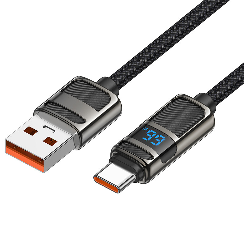 Дата кабель Hoco U137 Line with display USB to Type-C 5A/66W (1.2m) - Зображення 2