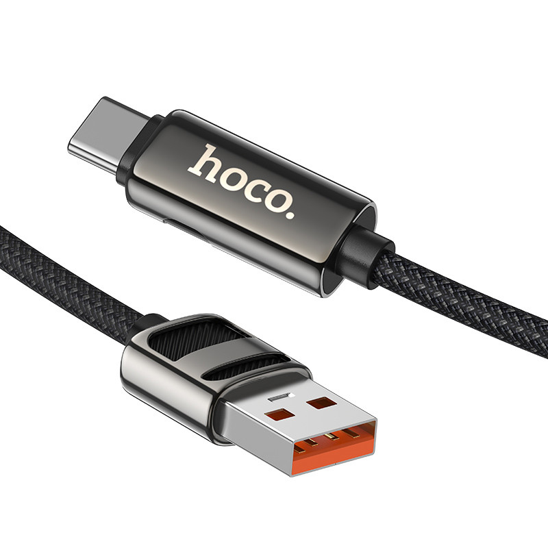 Дата кабель Hoco U137 Line with display USB to Type-C 5A/66W (1.2m) - Зображення 4
