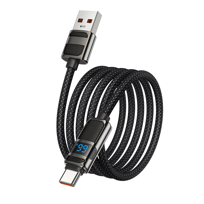 Дата кабель Hoco U137 Line with display USB to Type-C 5A/66W (1.2m) - Зображення 5