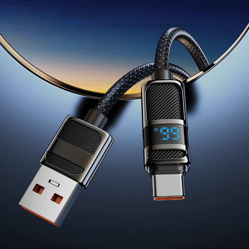 Дата кабель Hoco U137 Line with display USB to Type-C 5A/66W (1.2m) - Зображення 6