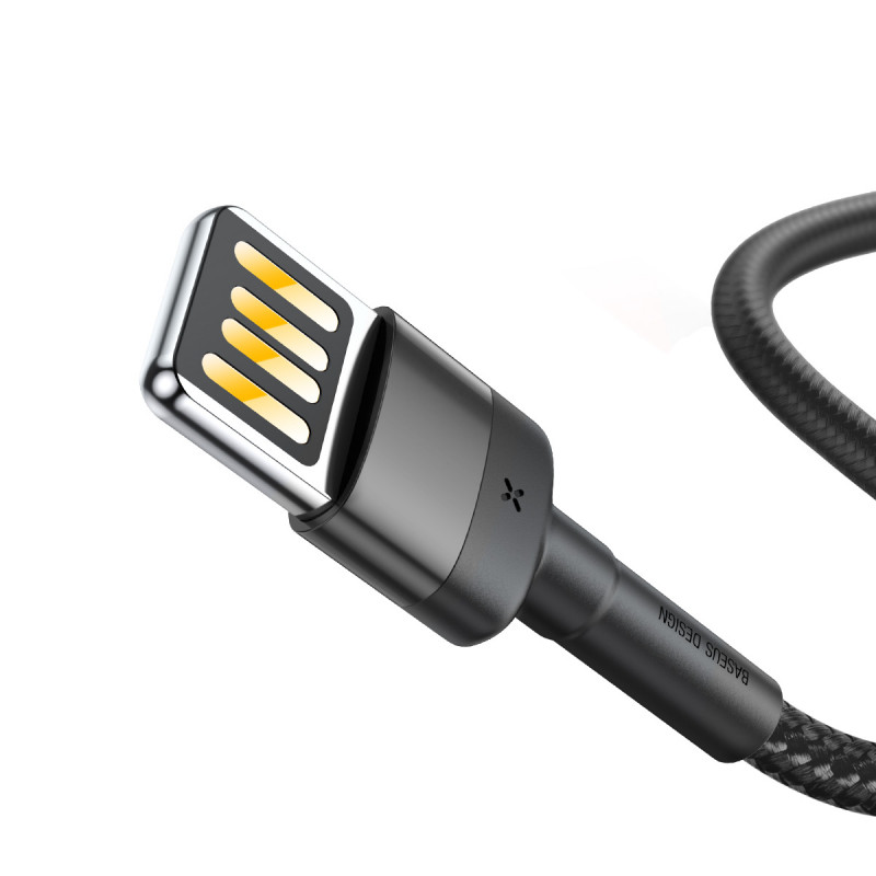 Дата кабель Baseus Cafule USB to Lightning Special Edition 2.4A (1m) (CALKLF-G) - Зображення 2