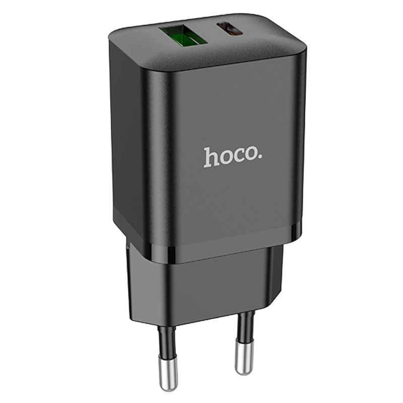 Мережевий зарядний пристрій Hoco N28 Founder PD20W+QC3.0 (1USB-A/1C)
