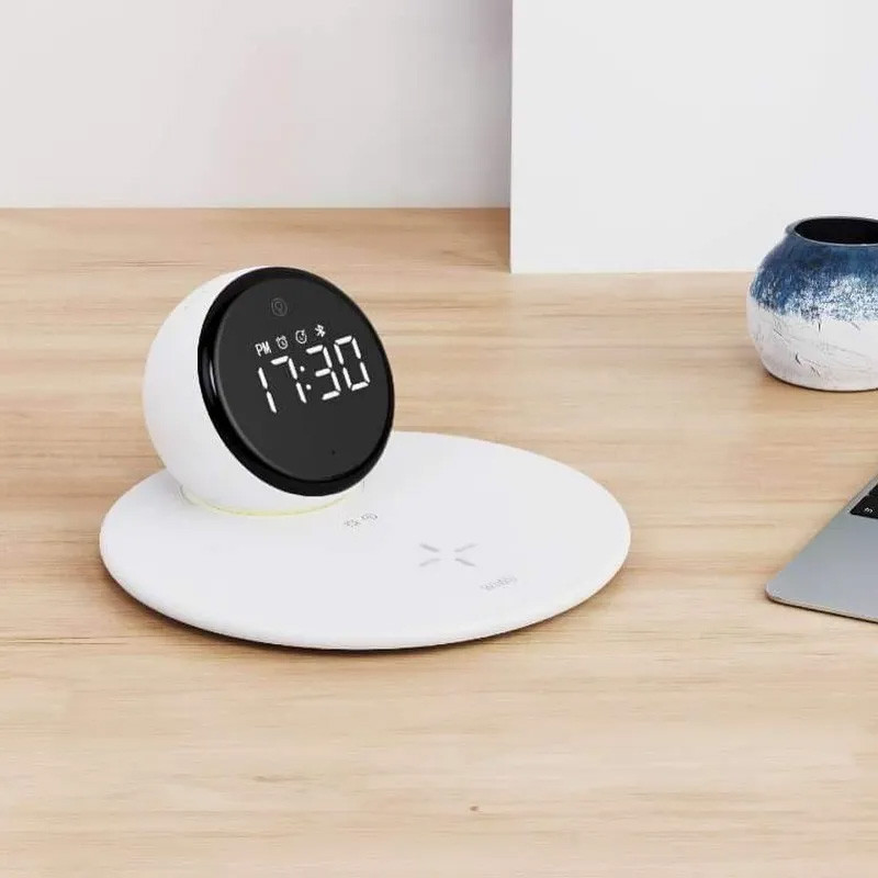 Бездротовий зарядний пристрій WIWU Wi-W017 15W Wireless Charger+Digital Alarm+Bluetooth Speaker - Зображення 4