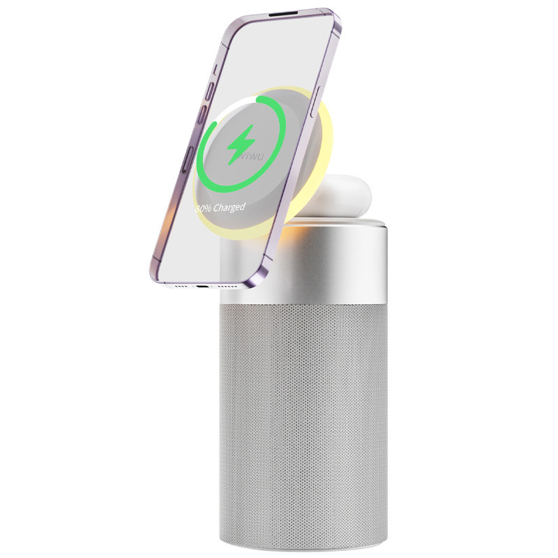 Бездротовий зарядний пристрій WIWU Wi-W022 3 in 1 Wireless Charger+Bluetooth Speaker