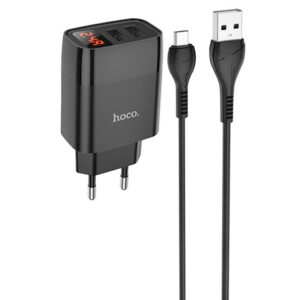 Мережевий зарядний пристрій Hoco C86A Balance 2.4A (2USB-A) + кабель USB to MicroUSB