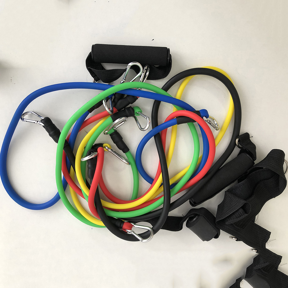 Эспандер резина для зарядок exercise pipe, эспандер резиновый жгут упражнения, Фитнес резинки 5 в 1 - Зображення 41