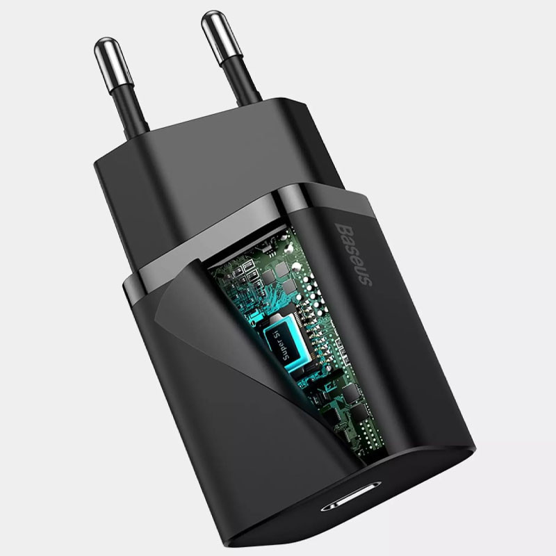 Мережевий зарядний пристрій Baseus Super Si Quick Charger PD20W (1USB-C) (CCSUP-B) - Зображення 3