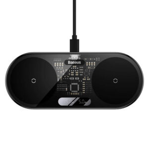 Бездротовий зарядний пристрій Baseus Digital LED Display 2in1 20W Universal version (WXSX010101)