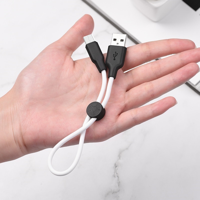 Дата кабель Hoco X21 Plus Silicone MicroUSB Cable (0.25m) - Зображення 3