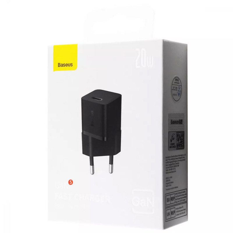 Мережевий зарядний пристрій Baseus GaN5 Fast Charger (mini) PD20W (1USB-C) (CCGN05010) - Зображення 4
