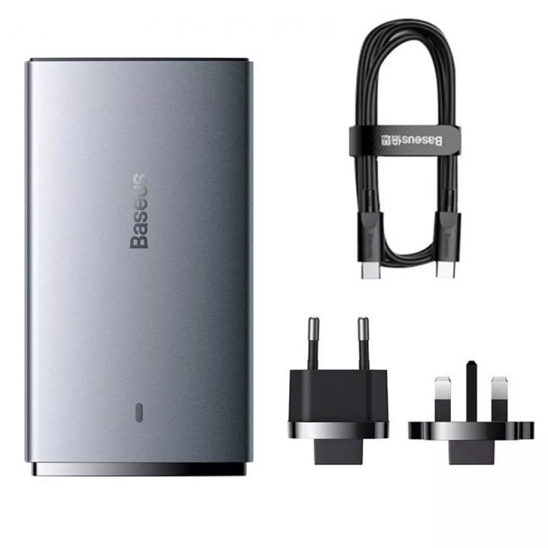 Мережевий зарядний пристрій Baseus GaN5 Pro Ultra-Slim PD65W+QC3.0 (1USB-A/1C) + кабель Type-C to Type-C (CCGP15011) - Зображення 6
