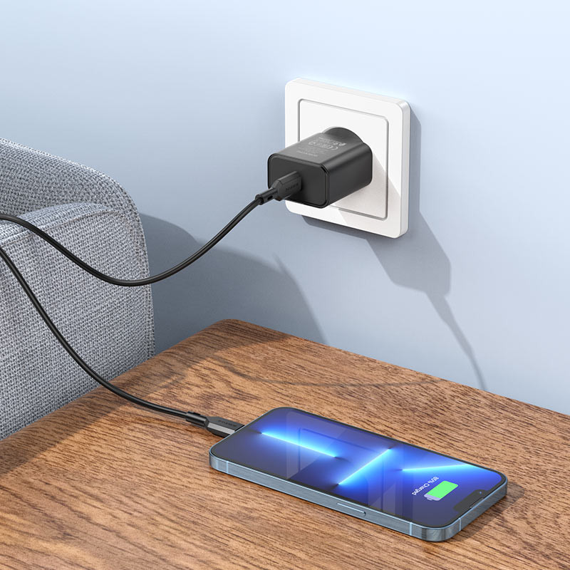 Мережевий зарядний пристрій Borofone BA71A PD20W (1USB-C) - Зображення 4