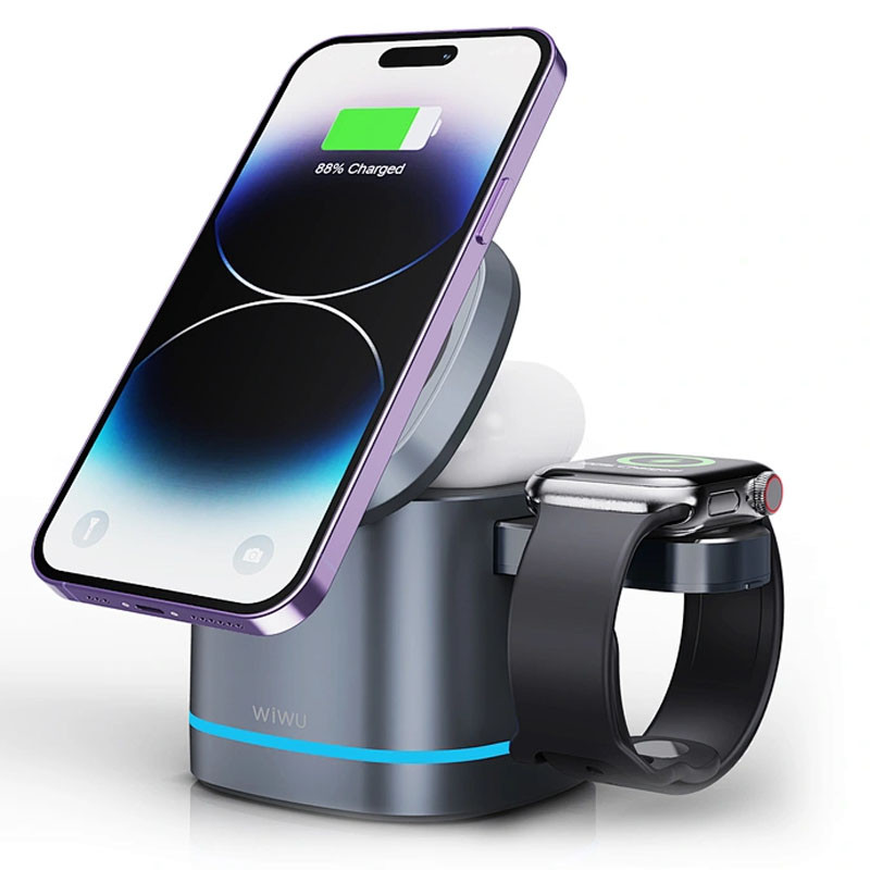 Бездротовий зарядний пристрій WIWU Wi-W024 3 in 1 wireless charger