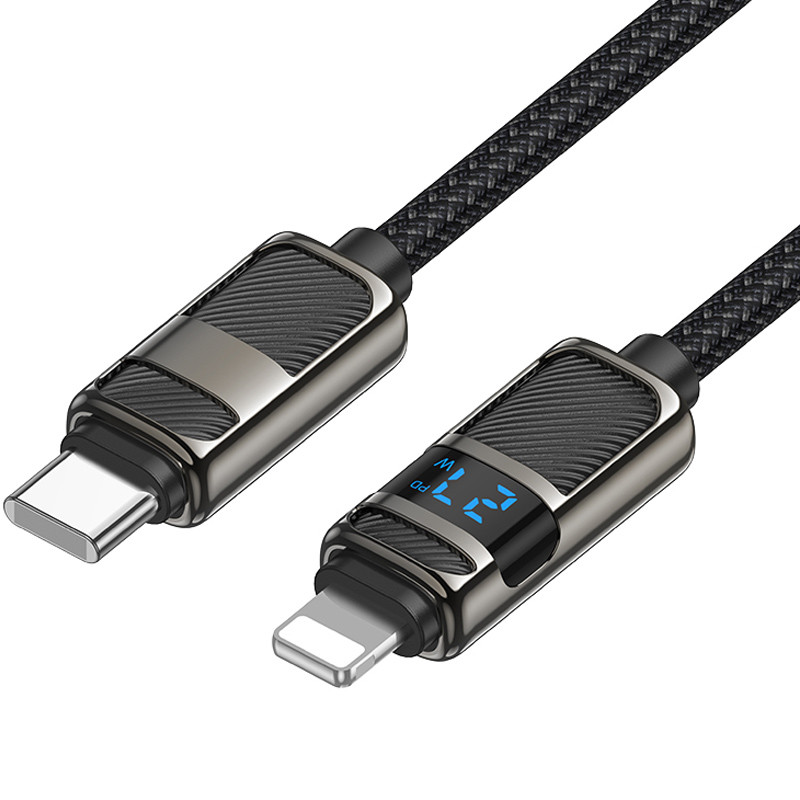 Дата кабель Hoco U137 Line with display Type-C to Lightning 27W (1.2m) - Зображення 2